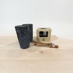 Teavana tea infuser  2- fractal T- Cups and two bamboo whisks